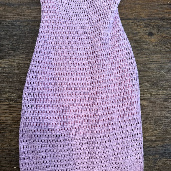 Pink Crochet indie tweed boho bohemian fairy dress - Picture 2 of 4